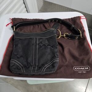 Signature Logo Black Coach Crossbody/ Sholder Purse
